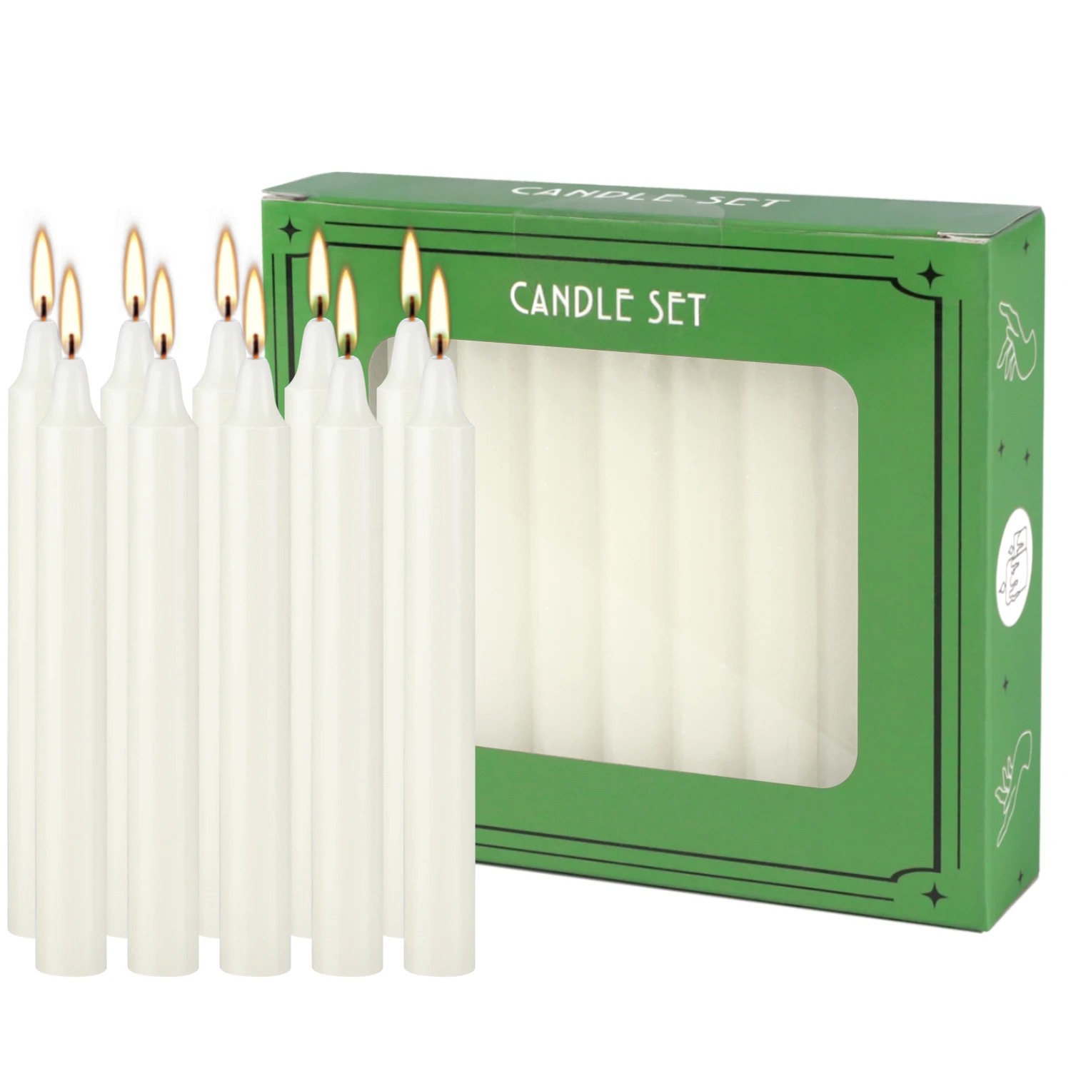 Quality Home Fragrance - 20팩 4인치 아이보리 화이트 드립프리 무연
