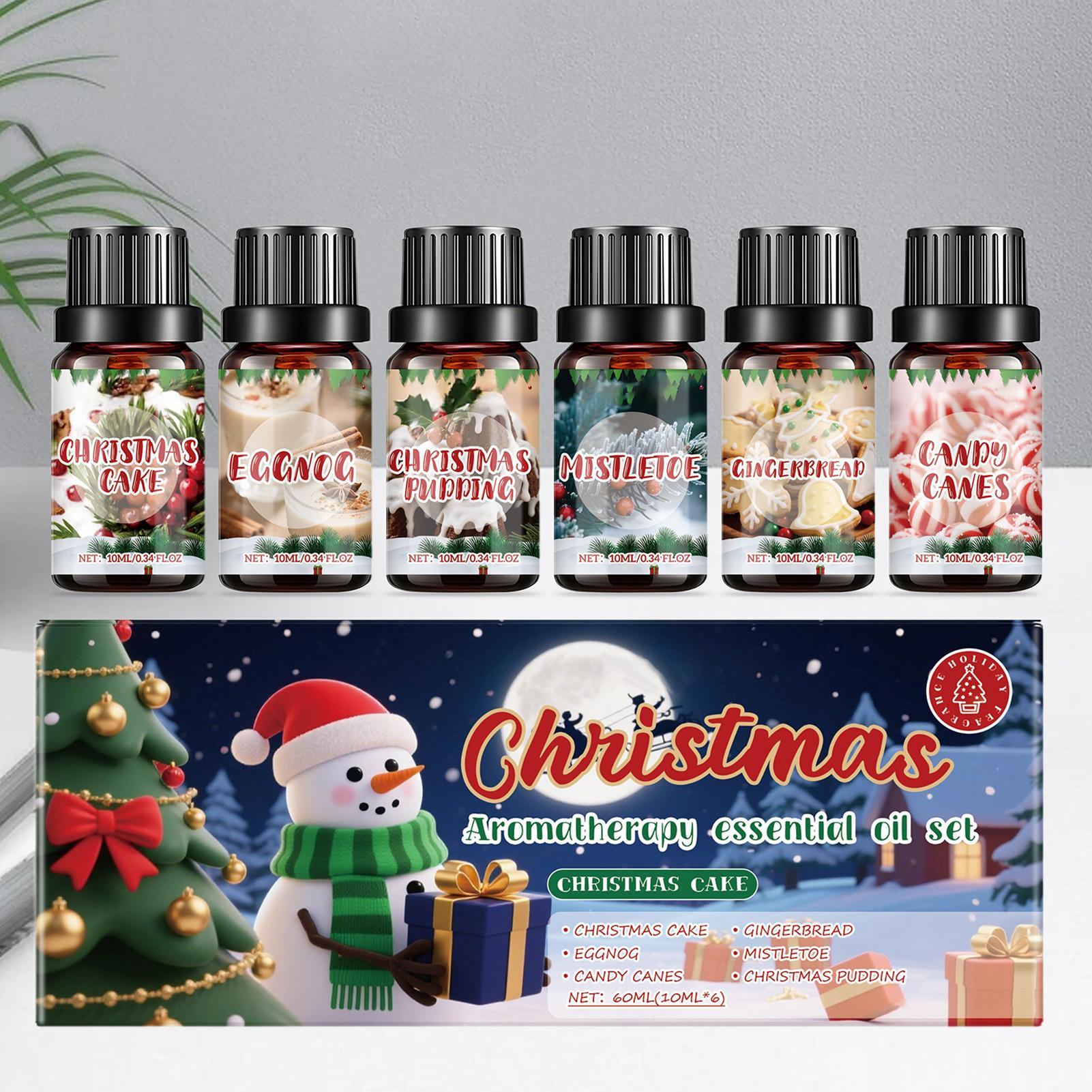 Xmas Home Fragrance - 6개 세트 크리스마스 향유 아로마테라피 디퓨저