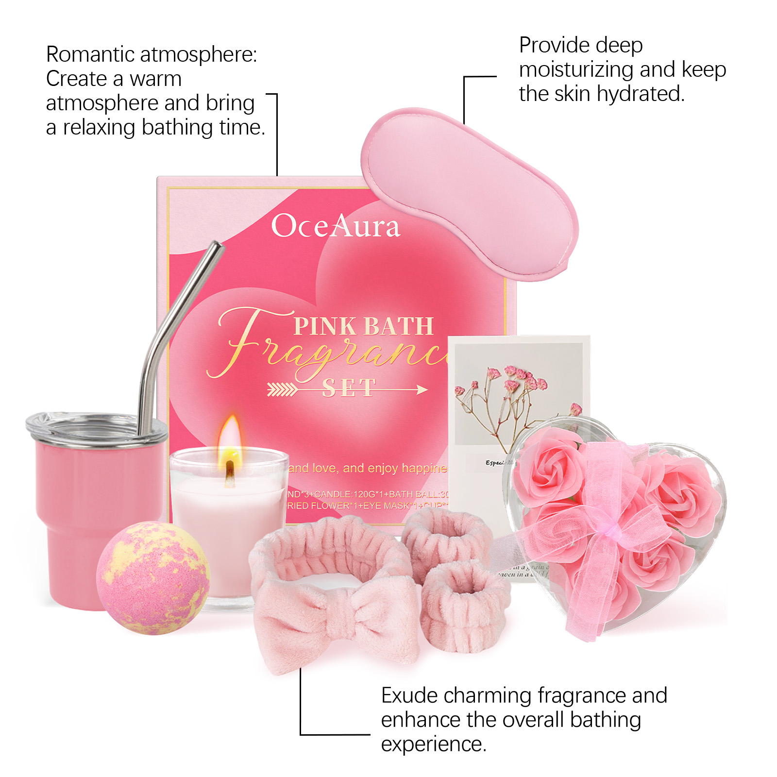 오세아우라 핑크 배스 향수 세트, 편안하고 신선한 향, - Home Fragrance Relax At Home 리뷰 및 가격