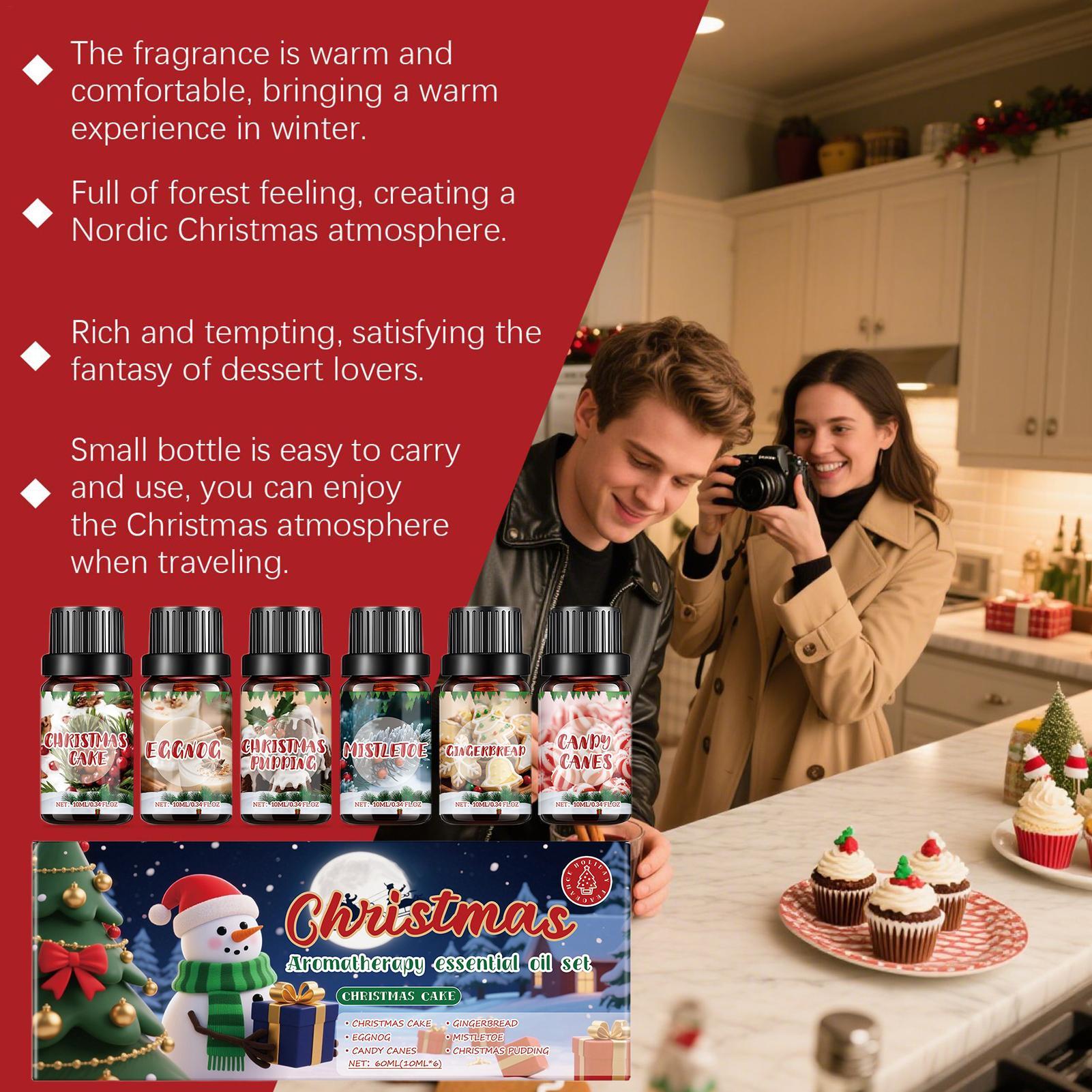 6개 세트 크리스마스 향유 아로마테라피 디퓨저 비누 양 - Xmas Home Fragrance 리뷰 및 가격