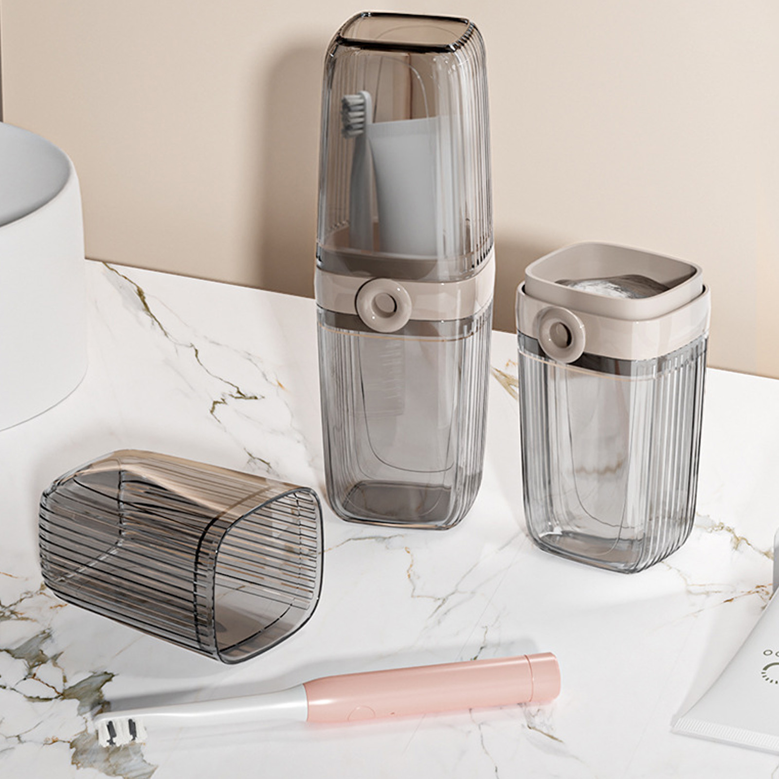 휴대용 구강세정컵 비누통, 세척컵 칫솔 보관함 세트,  - Home Fragrance Types 리뷰 및 가격